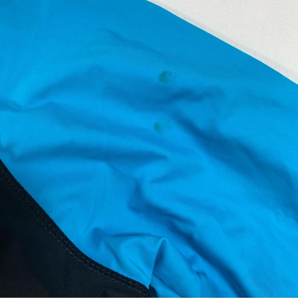 Rashguard woman’s Long Sleeve Shirred Side Attached Bra black blue 2XL Rashguard - Picture 9 of 11